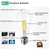 LED Filament Dimmable C35 Candle Bulb 2W 4W 6W E14 Bulbs Light 110V 220V Clear Glass Crystal Chandeliers Pendant Floor Lights Edison lamp