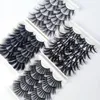 25 mm falsche Wimpern, 5 Paar mit Einzelhandelsbox, natürliche, lange, dicke, handgefertigte Haarverlängerung, gemischte Stile, voller Streifen, Schönheit für Augen-Make-up