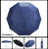 125 cm grand automatique qualité Double couche parapluie pluie femmes 3 fois coupe-vent grand extérieur parapluies hommes femme