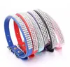 Strass chien chat colliers en cuir PU Bling Diamante petit animal chiot collier diamant animaux fournitures WLL501