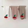 Lente schattige kersen beenkappen voor baby meisjes katoen pantyNose zuigeling kinderen 3 kleuren kousen 210508