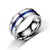 Alliance rainurée en tungstène de 8 mm pour hommes, bague d'anniversaire anti-rayures, cadeau