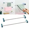 Towel Racks Bathroom Rack Household Wall-mounted Toilet Stainless Steel Double-bar Bar Retractable Storage