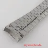 Watch Bands No Logo Oyster Jubilee 316L Stainless Steel 20mm Width Bracelet Folding Clasp Polished Center Wristwatch Accessories