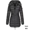 Jaqueta de inverno feminina de marca casaco casual slim fit algodão acolchoado parka longo acolchoado casacos com capuz quentes