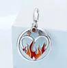 Authentique Pandora 925 Sterling Silver Charm Me Series Fire Inside Medallion fit perles de style européen pour la fabrication de bracelets 799674C01