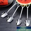 4PCS Creative Spoon Coffee Spoon Cutlery Set Stainless Steel Retro Shovel Ice Cream Tea Spoon Fashion Tableware Factory price expert design Quality