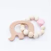 Baby Sile Stillarmbänder Holz Beißring Sile Perlen Zahnen Holz Rasseln Spielzeug Baby Beißring Armbänder jllRay bdetrade 143 Z2