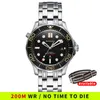 PHYLIDA Black Dial MIYOTA or PT5000 Automatic Watch DIVER NTTD Style Sapphire Crystal Solid Bracelet Waterproof 200M 210329