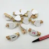 100pcs Clip en forme de coeur Streamers 35mm Woodiness Petits clips en bois Photo Attelle en bois Décorer en laissant un message Note Clamp 13dc Y2