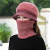 Neue Unisex Fleece Winter Hüte Gestrickte Hut Hals Warme Set Dicke Weiche Stretch Schal Für Männer Frauen Freizeit Beanie Cap