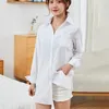 Cotton Shirts Women White Long Sleeve Cozy Woman Casual Blouse Office Lady Oversize Blouses 210427