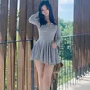 Summer Tops Spring Solid Color Button Sexy Lace High Waist Women's Slim V Neck Mini Dress Dresses Irregular L8FQ 210603