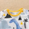 Arrival In Stock Summer and Spring Baby Dinosaur Print Bodysuit One Pieces baby Clothes 210528