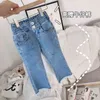 Autumn Arrival Girls Fashion Denim Jeans Kids Korean Design Pants 211102