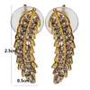 Boucles d'oreilles pour femmes, plume délicate en forme de feuille, couleur argent et or, cadeau quotidien de fête, bijoux à la mode 242Y