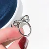 Pierścienie klastra Pierścień QCute S925 Sterling Silver For Girl Vintage Wedding Oszałamiające akcesoria Bowknot Kobiet biżuterii 20211950698