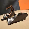 Designer Shoes Women Santorini Sandals Calfskin Leather High Heel Classic Legend Sandal Casual Flat Wedge Heel Shoe With Box