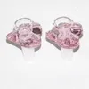 20pcs Heart Shape Glass Bowl Slide Pieces Smoking Accessories 14mm 18mm male Glass Bowls For Bongs Water Pipes Dab Rigs