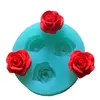 3D Rose flowers chocolate wedding cake decorating tools 3D baking fondant silicone mold used to easily create poured sugar RRA11745