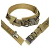 Collari per cani tattici Collare per cani militari in nylon regolabile K9 Fibbia in metallo resistente con manico (Ranger Green-M)