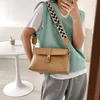 Evening Bags Bag Female 2021 Soft Leather Small Square Korean Version Ins Fashion Simple Wide Shoulder Belt Net Red Single D