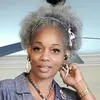 シルバーグレーの人間の髪のポニーテールヘアピースラップ染料自然の自然のhightlight塩とコショウの灰色の髪Ponytail Afro Kinky Cully