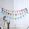 Trójkąt Banner 3M Pennant Trapling Nordic Flower Paper Flags Urodziny Dekoracje Ślubne Party 20220228 Q2