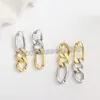 Minimalista semplice oro argento colore Cuba catena di metallo ciondola l'orecchino a goccia punk gioielli vintage orecchini geometrici alla moda 2021