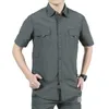 Chemises tactiques d'été légères à séchage rapide pour hommes, chemises militaires militaires à manches longues pour le travail en plein air, P0812