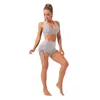 2021Women Yoga Pak Sportkleding Gym Kleding Comfortabele Fit Set Vrouw Ademend en Wicking 2 Stuk Set Trainingspakken voor Dames X0629