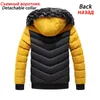 Winter Jacket Men Fur Collar Hooded Thick Warm Cotton Outwear Man Patchwork Parka and Coats Windbreaker Parkas Male M-5XL 210910