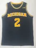 Erkek NCAA Michigan Wolverines Kolej Basketbol Formaları Vintage 4 Chris Webber 5 Jalen Rose 25 Juwan Howard 2 Jodan Poole Jersey Mavi Sarı Dikişli Gömlek S-XXL