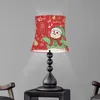 Lamp Covers & Shades Cute Snowman Printing Home Table Screen Shade Dustproof Lampshade Bedroom Living Cover Decor Christmas Decoration