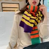 colorful wool scarves