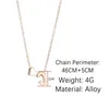 Collane con ciondolo Fashion Tiny Heart Dainty Collana iniziale Oro argento Colore Lettera Nome Choker per gioielli da donna Gift267Q