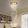 Lustre de cristal longo iluminação de luxo lâmpada moderna grande escada led bola de luz cristal lustre luminárias para lustres de saguão de sala de estar