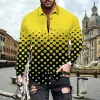 Vinter Digital tryckt skjorta Fashion Mens Bohemian Shirts Homme design toppar blus