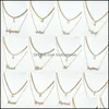 Hängsmycken smycken Euro-stil 12 konstellationer Alfabetet med diamant halsband Constellation hänge par halsband dropp leverans 202