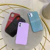 Caixas de telefone celular de bagagem listrada para iPhone 12 Pro Max Mini 11 TPU Material Suave Caso protetor anti-queda