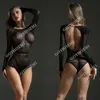 Lingerie Sexy pour femmes, body en peluche, mode, combinaison intime, sous-vêtements en maille élastique, tentation uniforme