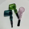 Heady Pyrex Glass Mini Spoon Hand Pipe Multi colori Bruciatore a nafta Piccole pipe da fumo Accessori per utensili da tabacco colorati Dab Rig SW92