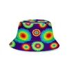 25 stilar Tie Dye Bucket Hat Caps Unisex Gradient Sunhat med platt topp mode utomhus hip-hop cap Kids Beach Sun hattar