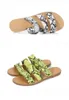 Femmes Sandals Chaussures Slice Fashion Summer Large Flat Slippery avec des sandales épaisses Slipper Flip9638584