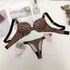 Letter Rhinestone Underwear Set Comfort Push Up Bra Panty 2 Piece Luxury Secrets For Sexy Women Hot Bikini Thong Underwear X0526