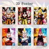 DBZ 3DレンチキュラーポスターJujutsu Kaisen 3D Wall Art Paintings Demon Slayerアニメ3D 3次元絵画壁の装飾H1110