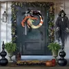 Dekorativa blommor kransar Witch Moon Wreath Halloween Door Hanging Decorations Christmas Party Ornament Diy Happy Holiday Home6204563