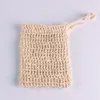 Natural Exfoliating Mesh Soap bags Pouch Holder Soaps Storage Bag Soap sack Drawstring Holder Bath Toilet Supplies JJA144