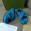 2021 designer blade fashion womens slippers sandals special fabric material embroidery trademark high quality luxury atmosphere elegant