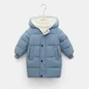 2-12Y Russe Enfants Enfants Vers Le Bas Vêtements D'hiver Adolescents Garçons Filles Coton-Rembourré Parka Manteaux Épaissir Chaud Long Vestes 210916